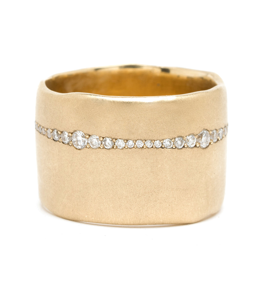 Torn Paper Band With Horizontal Diamond Stripe – Sofia Kaman