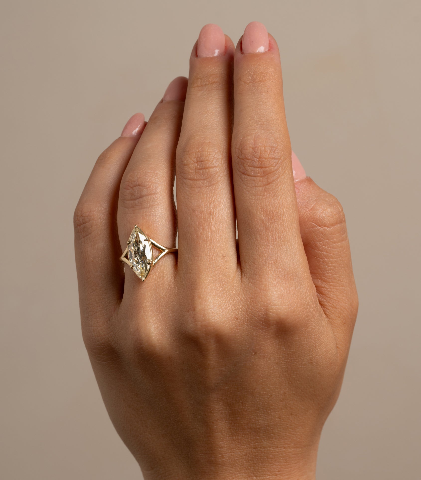 Marlow Marquise Diamond Unique Engagement Ring