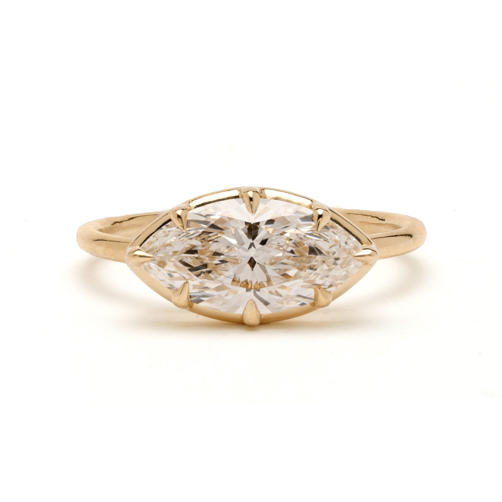 Mini Gigi Marquise Diamond Pinky Ring 1