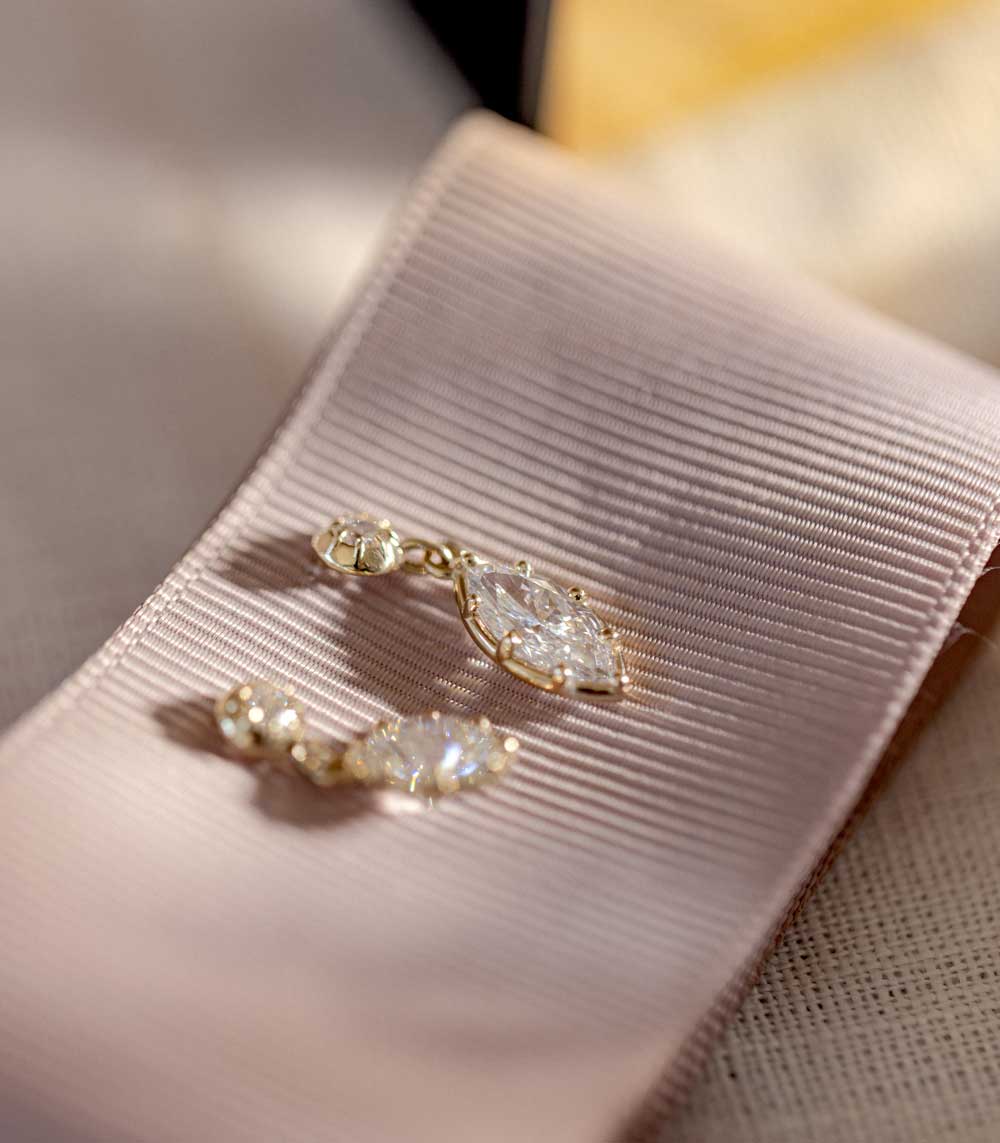 Sk E117 Marquise Lab Grown Diamond Wedding Earrings