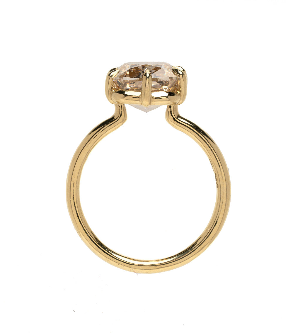 Brown Champagne Cushion Diamond Ring Sk R94 Nd Cd Cc 4.03.c