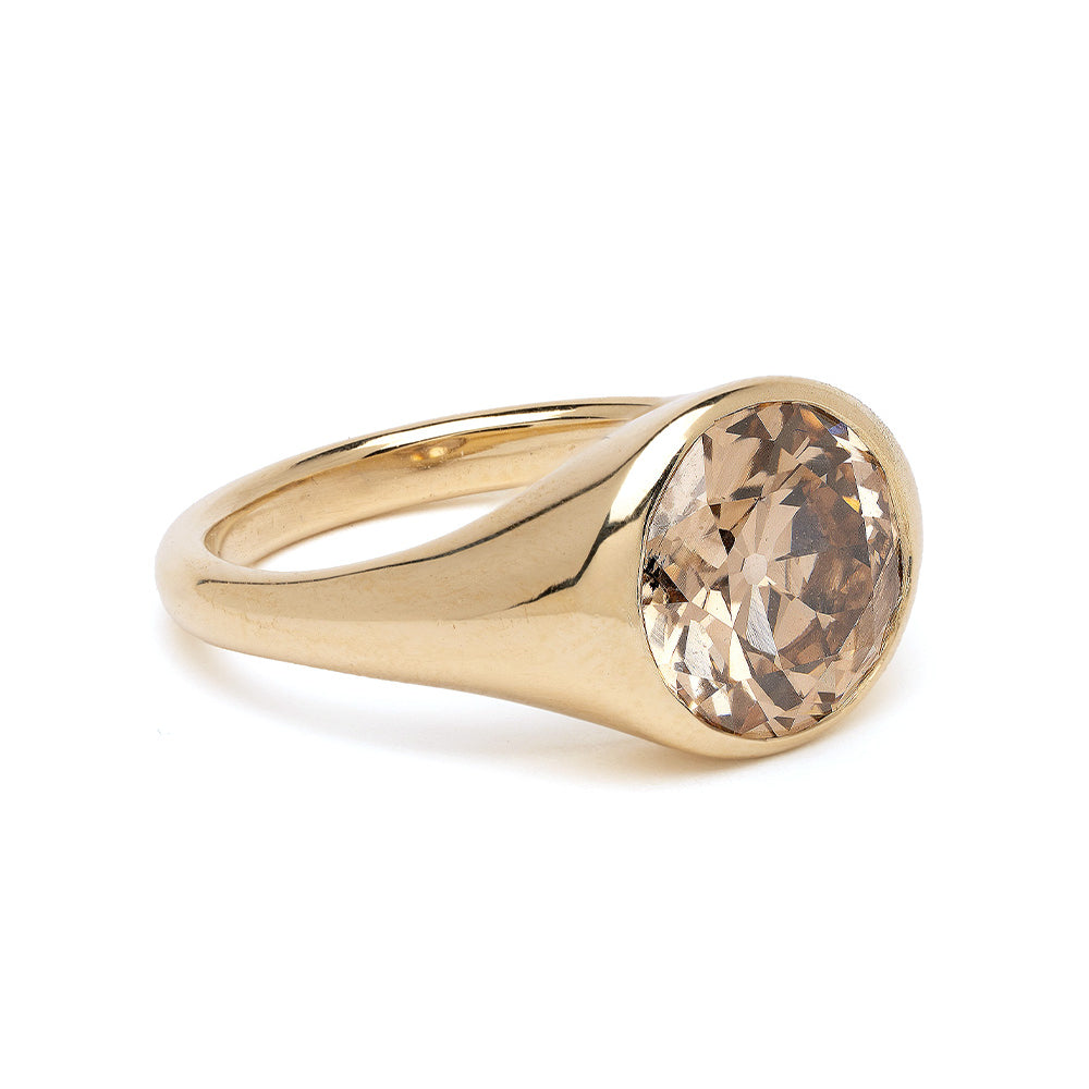 Champagne Diamond Engagement Ring
