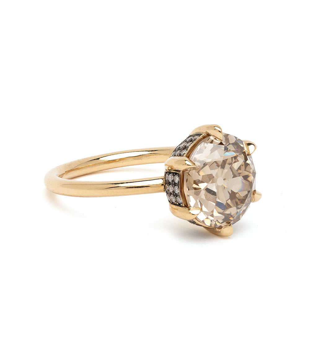 Champagne Diamond Engagement Ring