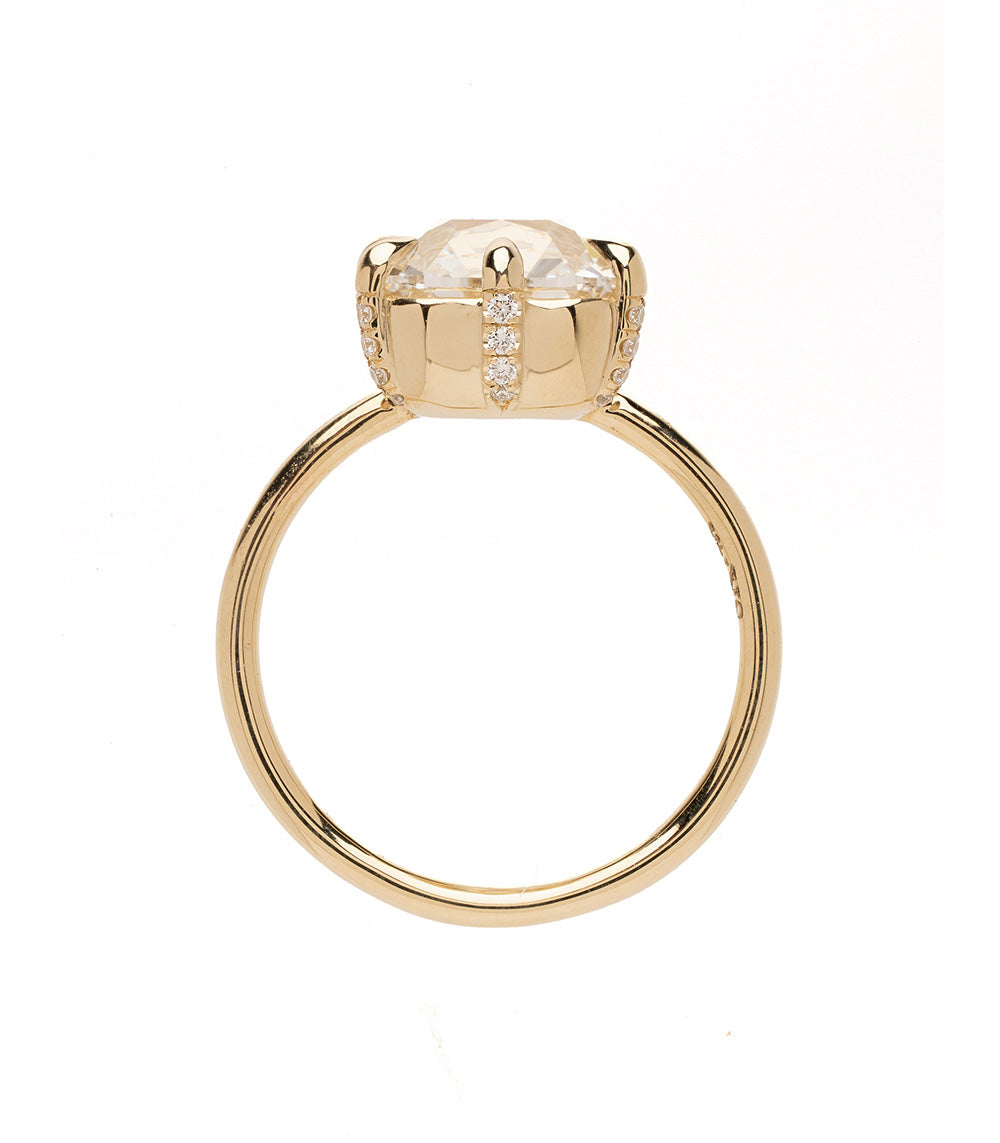 Ella Unique Old Mine Cushion Diamond Ring 3