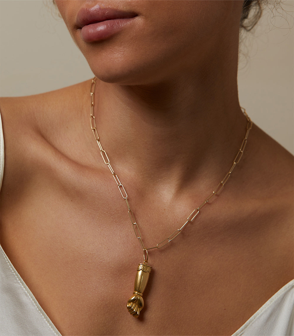 Gold Hand Charm Holder