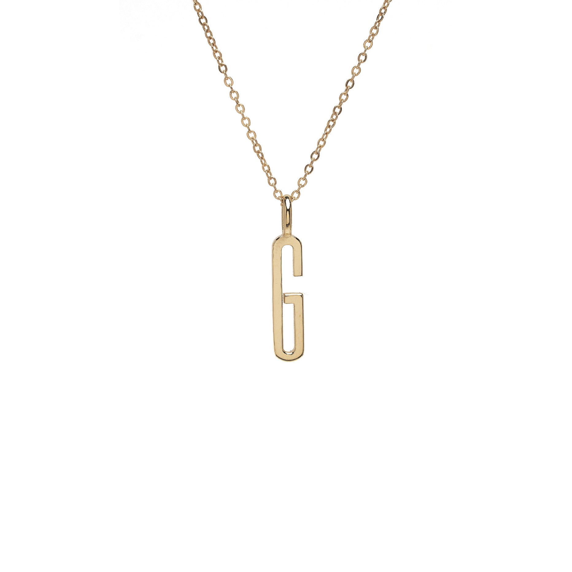 Gold Initial Charm Necklace Id N1 Closeup