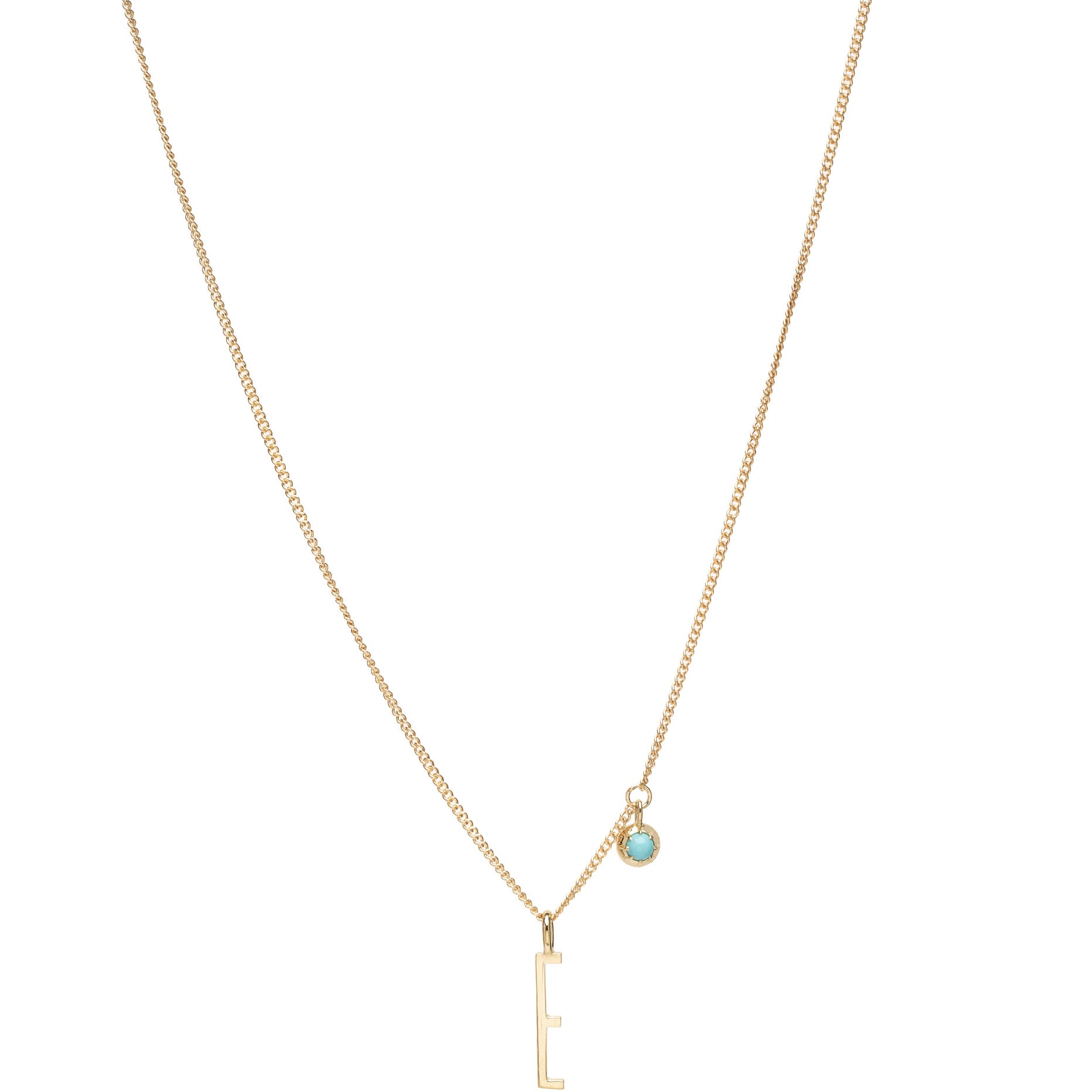 Gold Initial Necklace With Birthstone Id N5 1