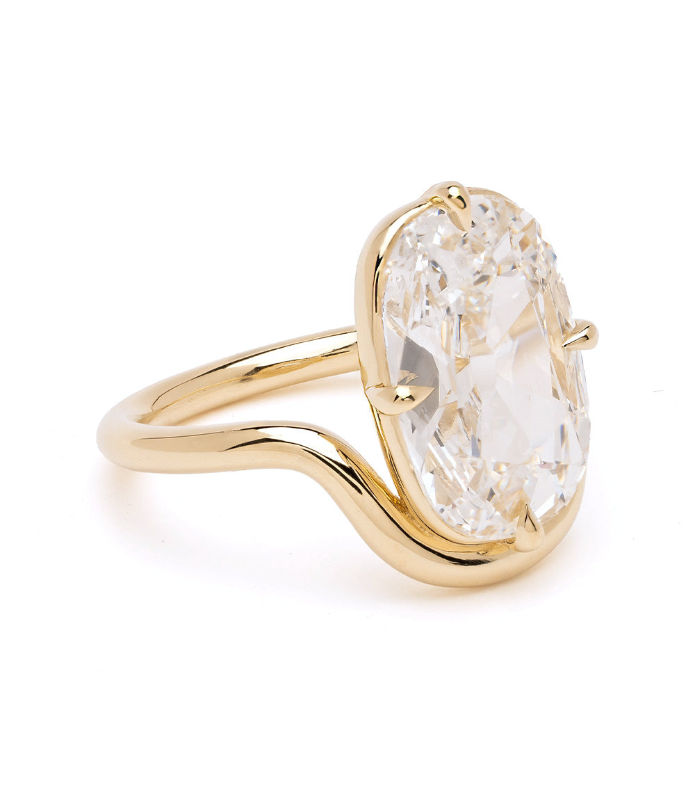 Half Onda Elongated Cushion Lab Diamond Ring 2