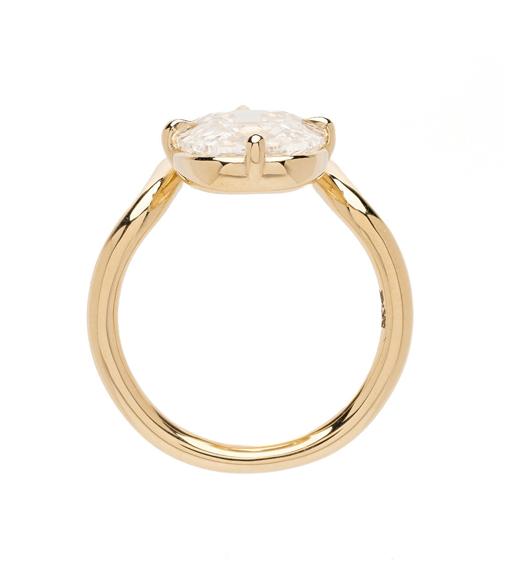 Half Onda Elongated Cushion Lab Diamond Ring 3
