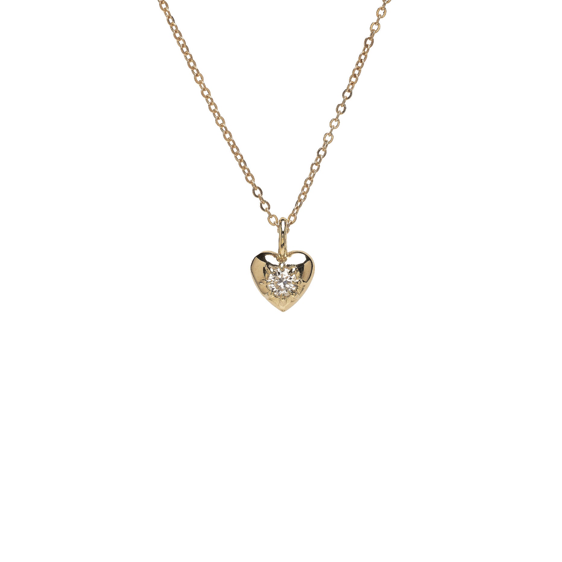 Heart Shaped Birthstone Charm Necklace Id N3