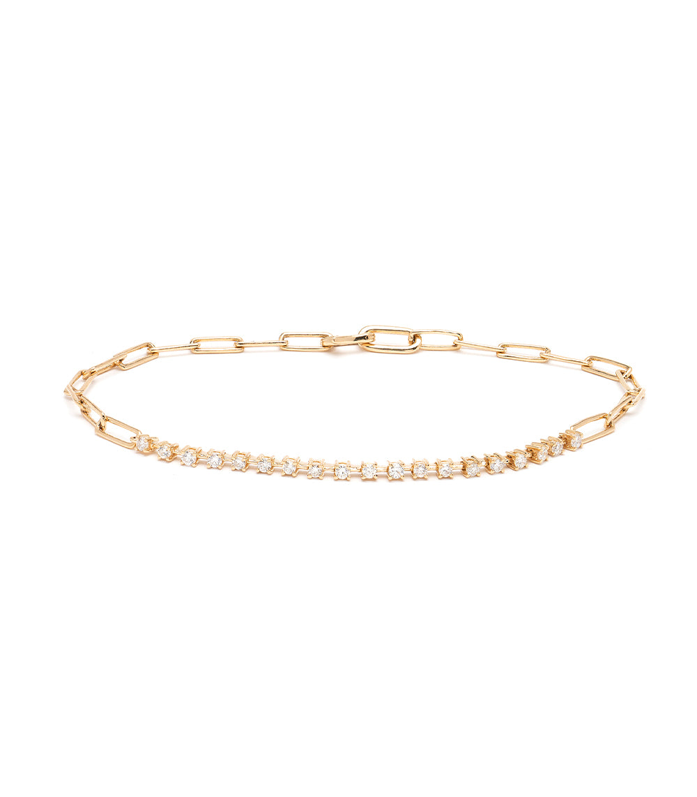 Paperclip Bracelet For 3 Carat Diamond Ring