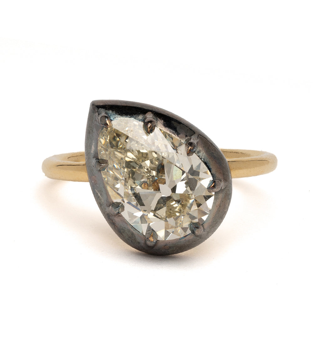 Pear Shaped Diamond Ring