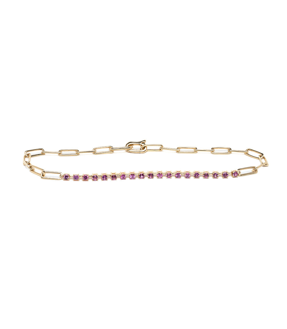 Pink Sapphire Tennis Bracelet For Boho Engagement Rings