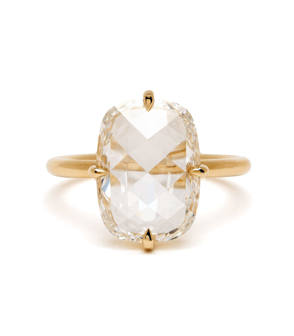 Rose Cut Cushion Antique Style Diamond Ring 1