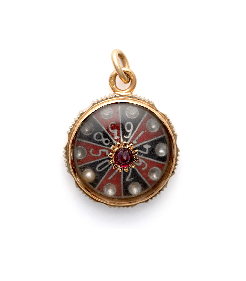 Roulette Wheel Gold Charm