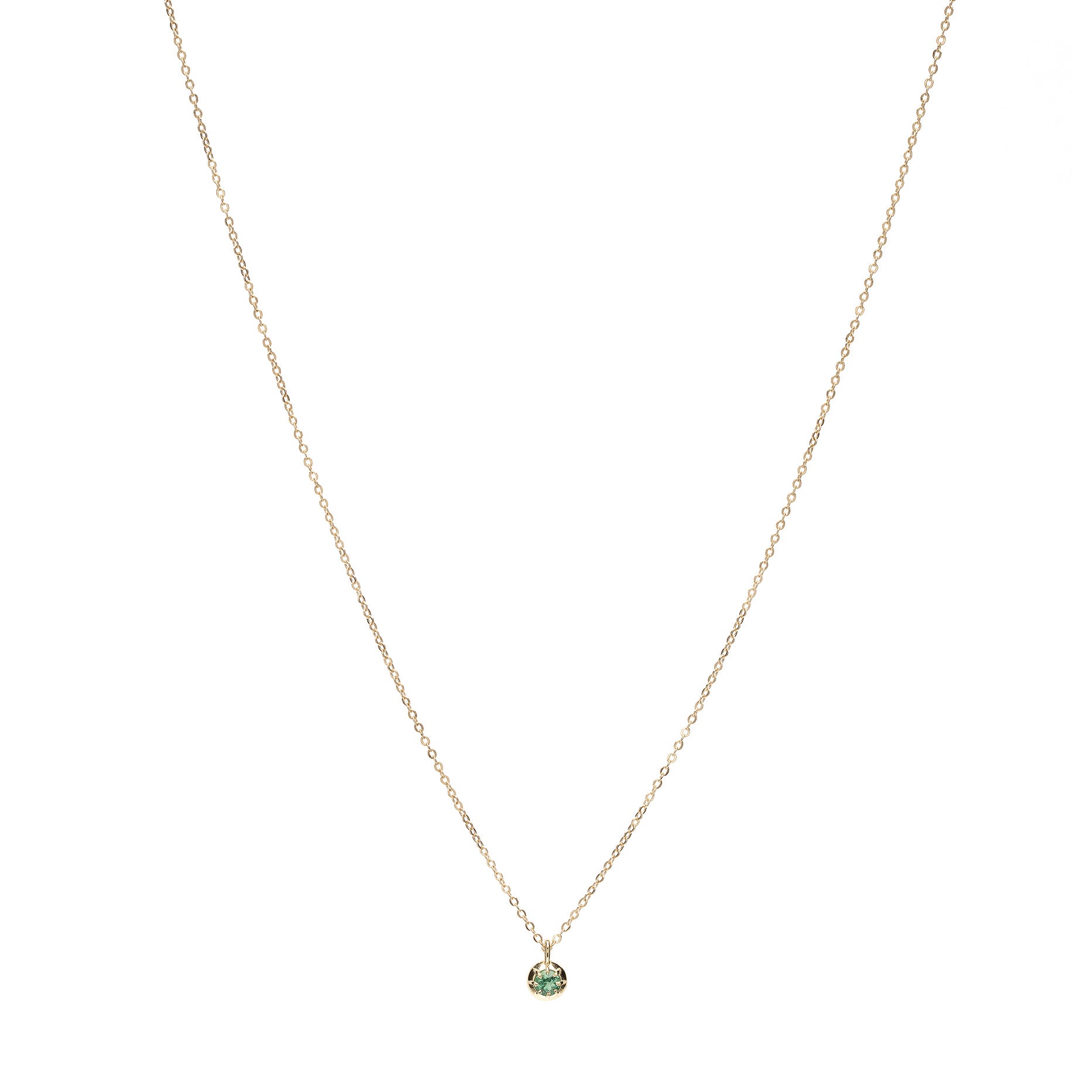 Round Birthstone Charm Necklace Id N2 1