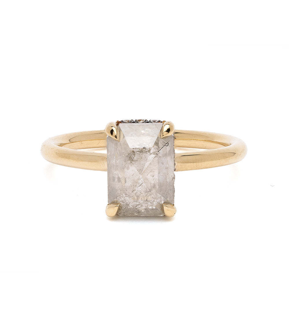 Salt And Pepper Diamond Engagement Ring