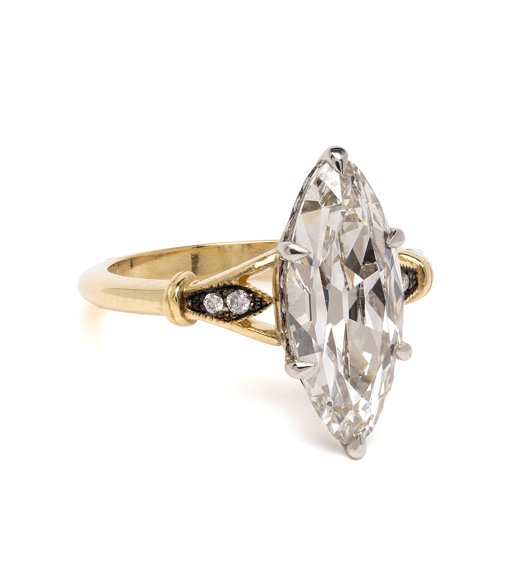 Salt And Pepper Diamond Engagement Ring