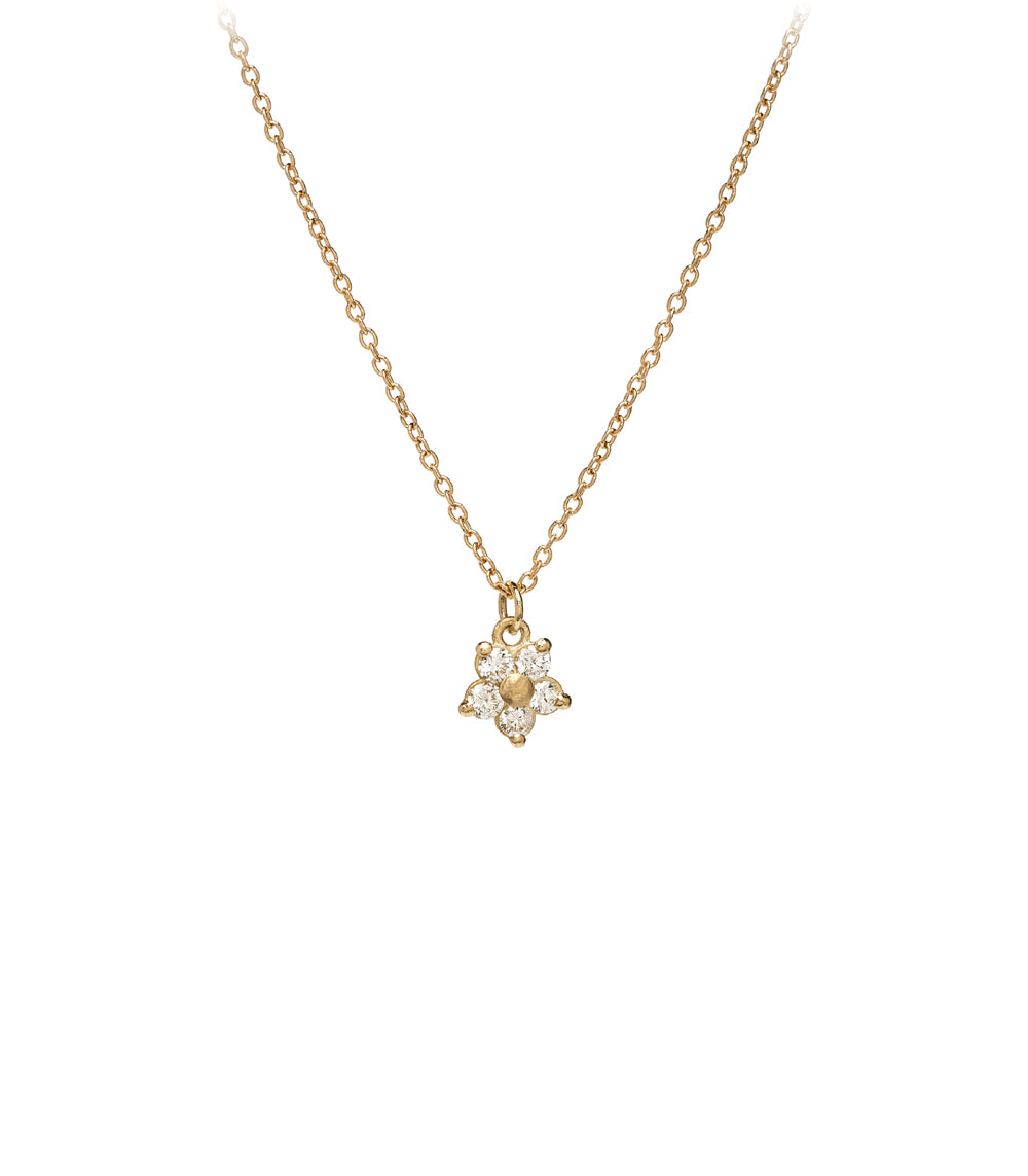 daisy♡14kgf 14K White Gold Diamond Daisy Flower Necklace – Maurice's Jewelers