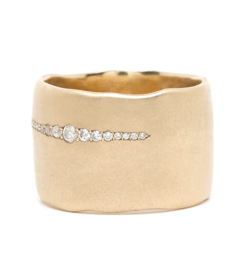 Wide Boho Wedding Band