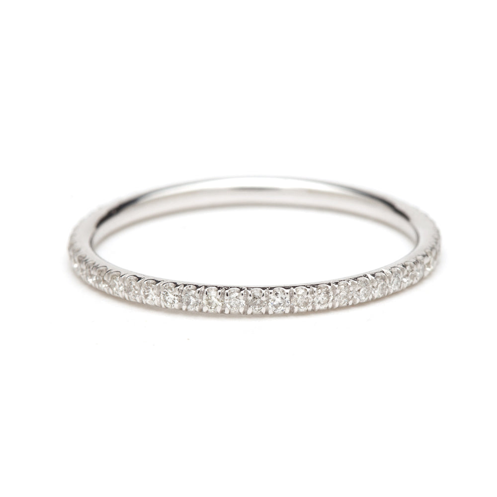 14k Gold Micro Pave Diamond Eternity Band