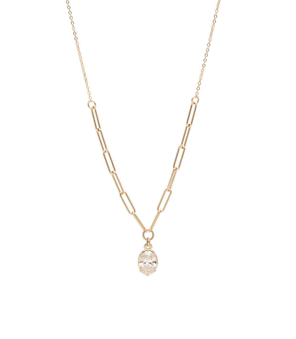 1ct Oval Lab Gigi Half Paperclip