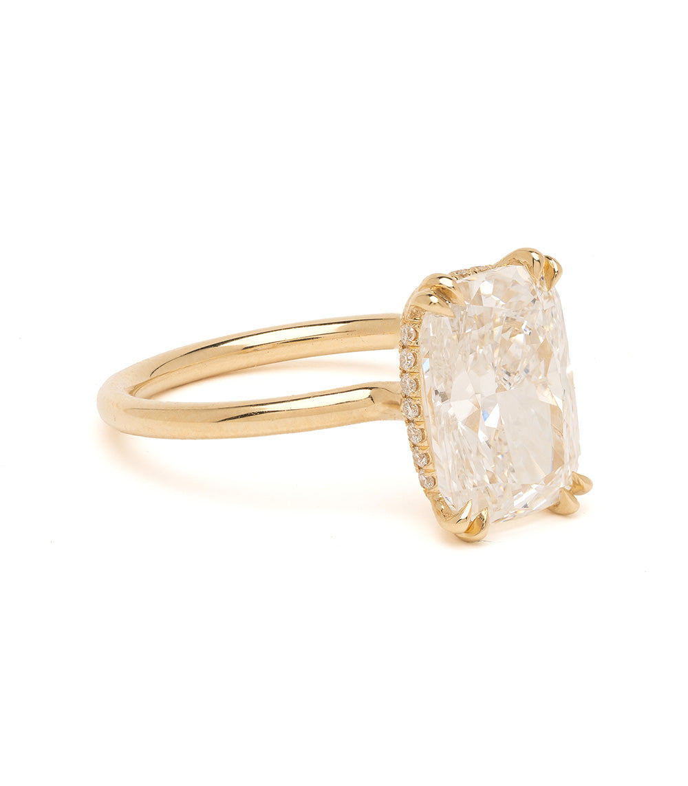 Billie Double Rpong Elongated Brilliant Cushion Lab Diamond Engagement Ring 2