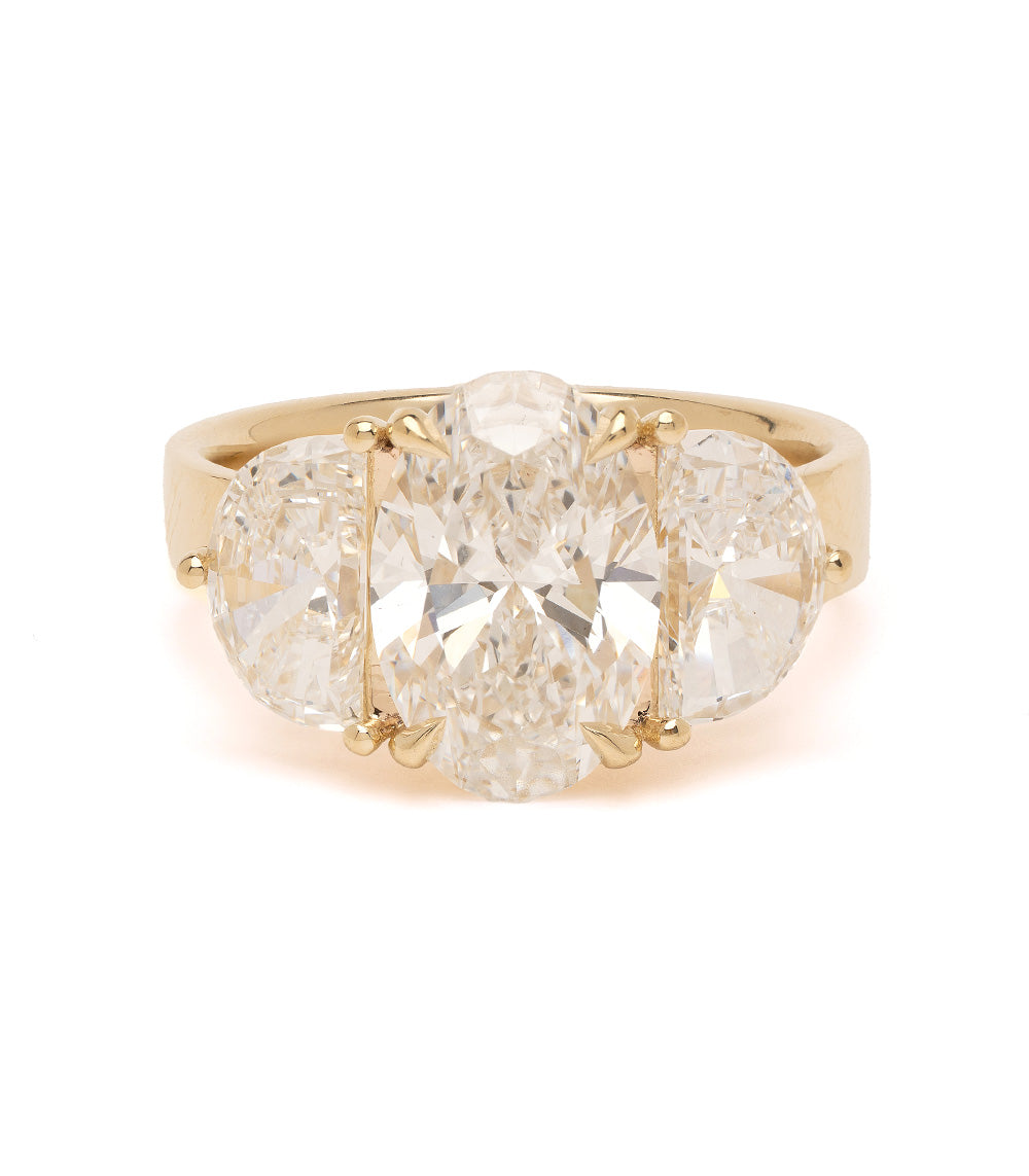 Charlie Oval Three Stone Lab Diamond Engagement Ring 1