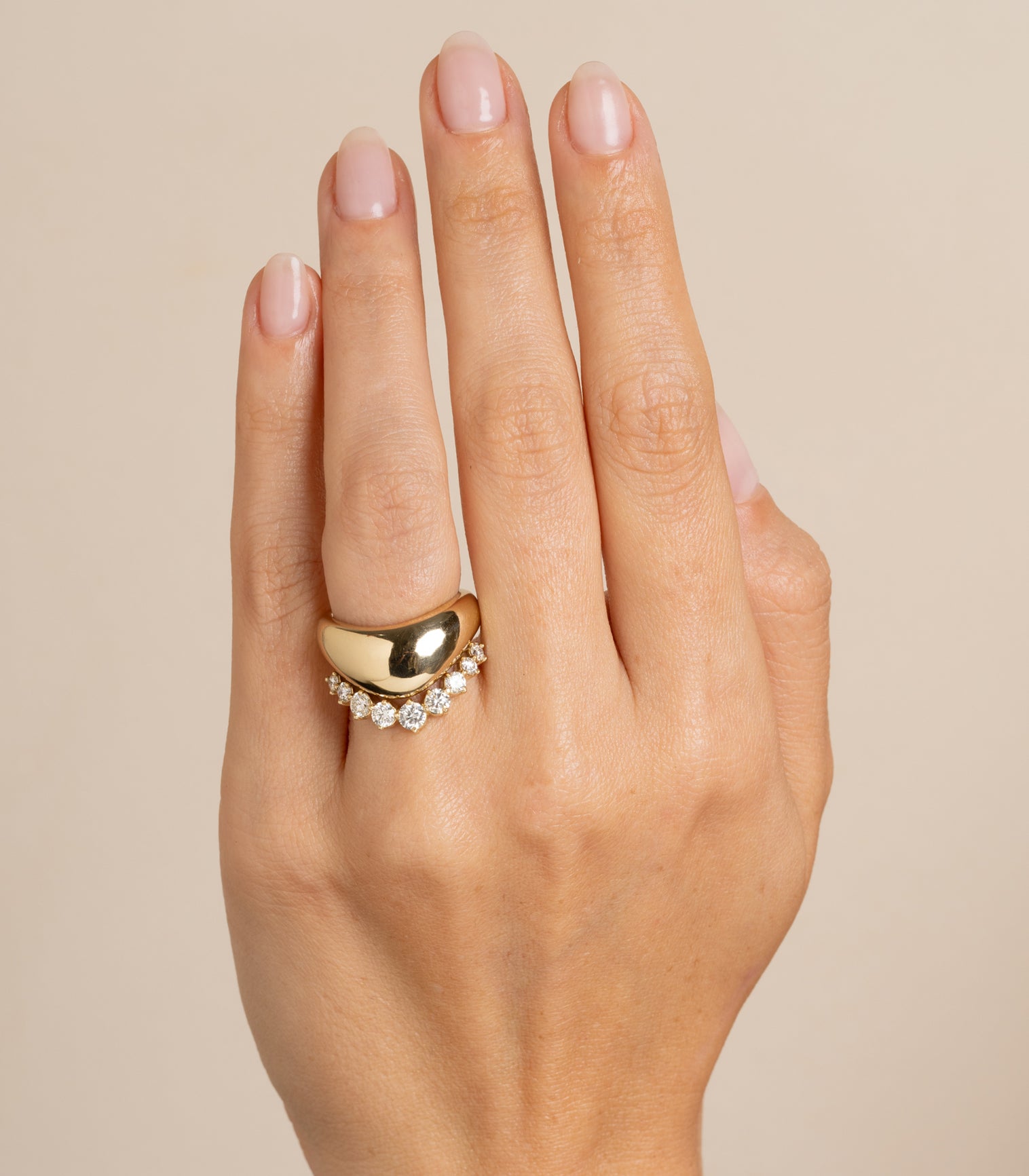 Domed Melt Band For Unique Engagement Ring Egb R20