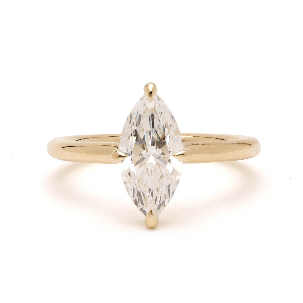 Mini Billie Marquise Diamond Pinky Ring 1