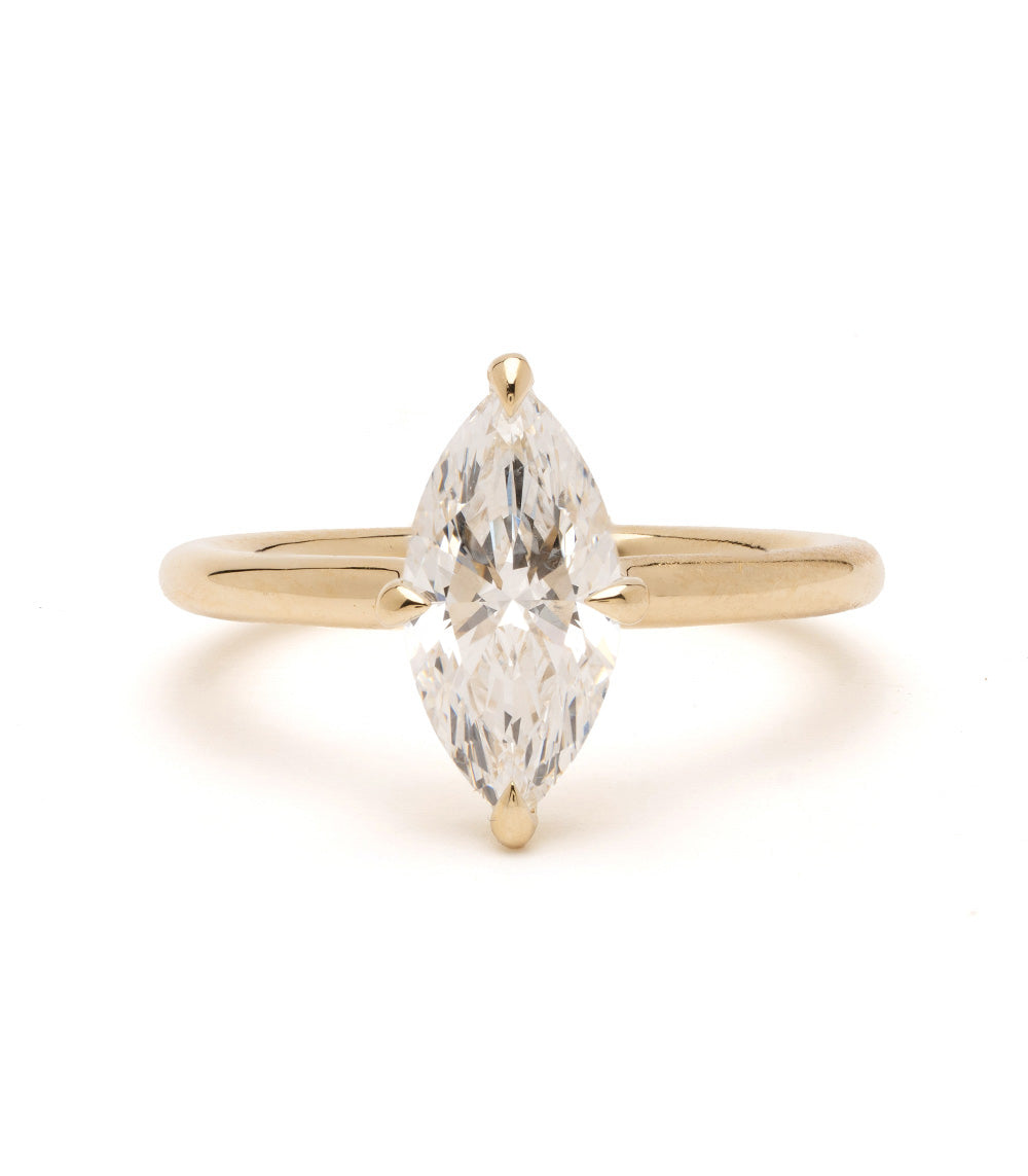 Mini Billie Marquise Diamond Pinky Ring 1