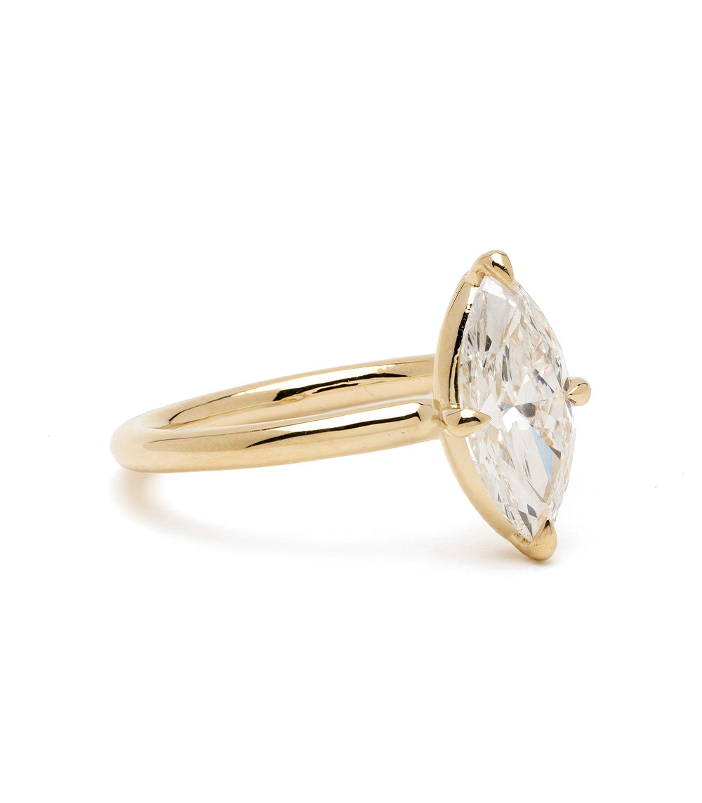 Mini Billie Marquise Diamond Pinky Ring 2