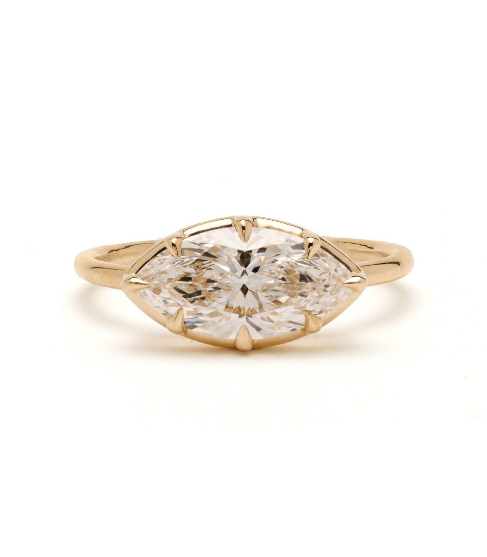Mini Gigi Marquise Diamond Pinky Ring 1