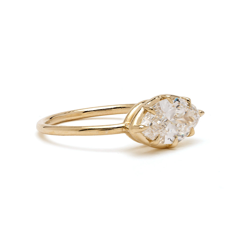 Mini Gigi Marquise Diamond Pinky Ring 2