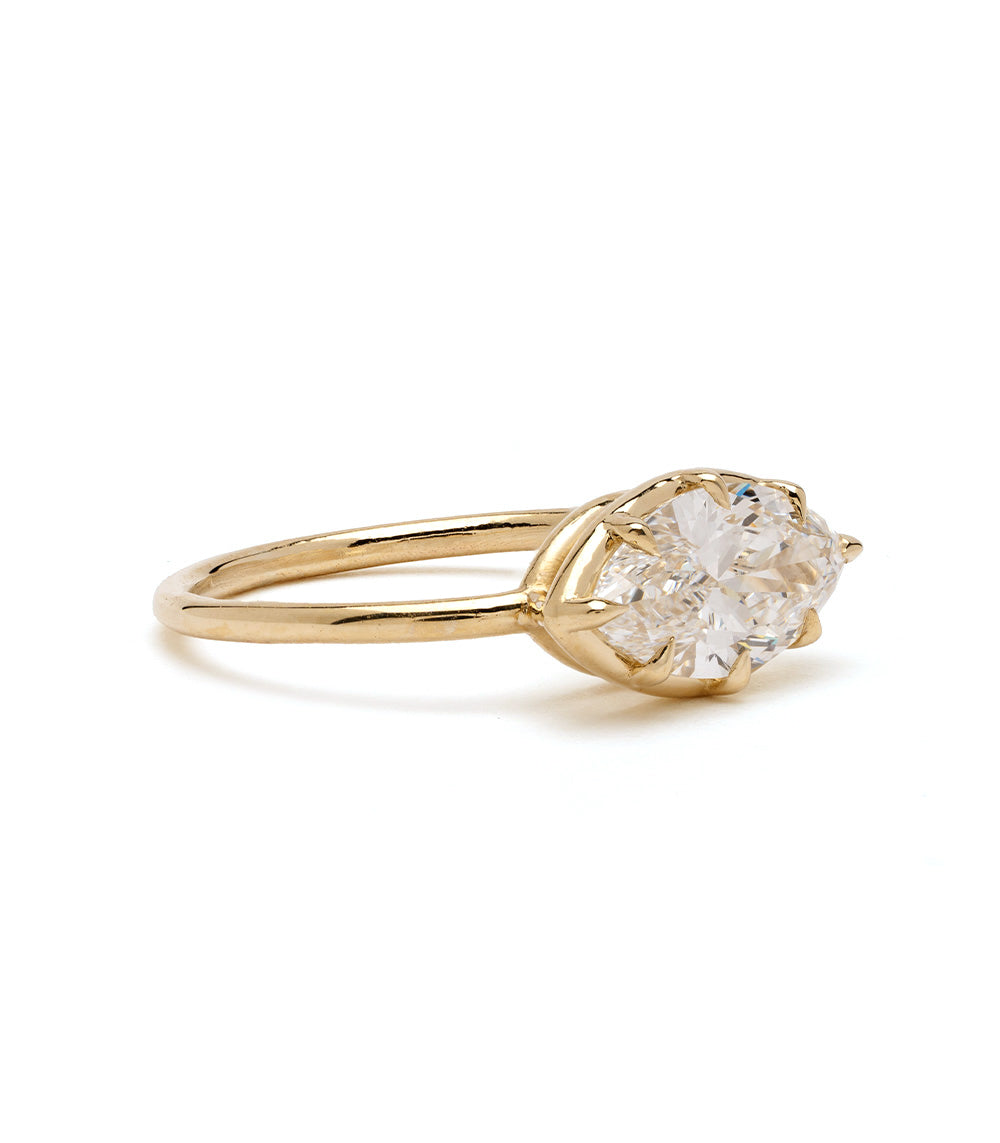 Mini Gigi Marquise Diamond Pinky Ring 2