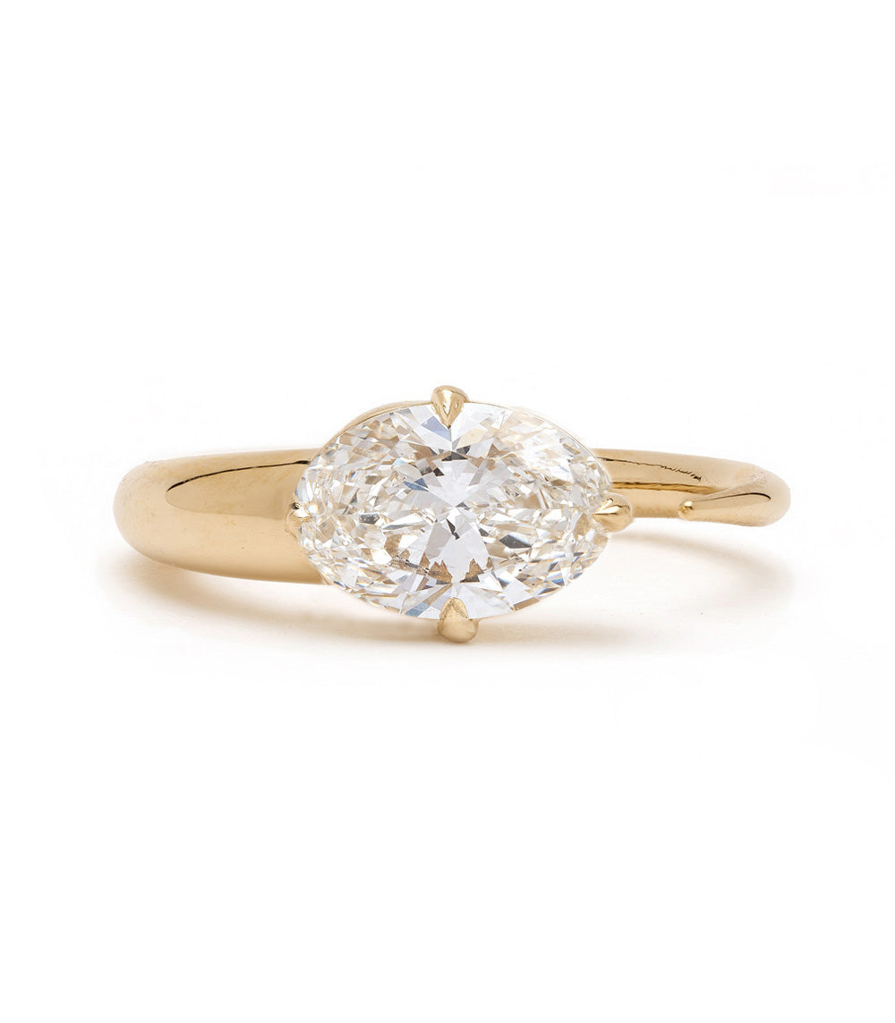 Mini Sloane Oval Diamond Pinky Ring 1