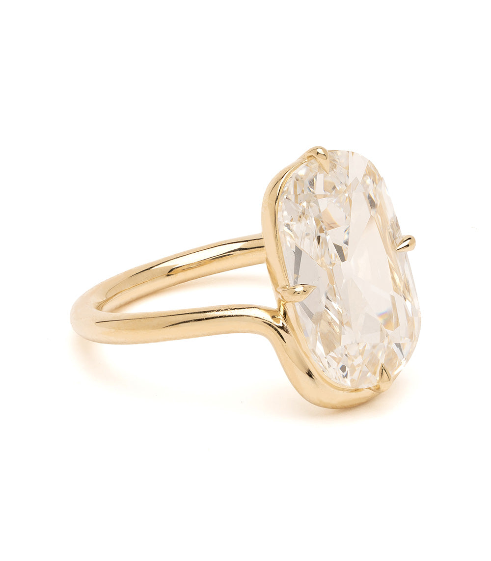 Onda Lite 3carat Flat Cushion Lab Diamond Engagement Ring 2