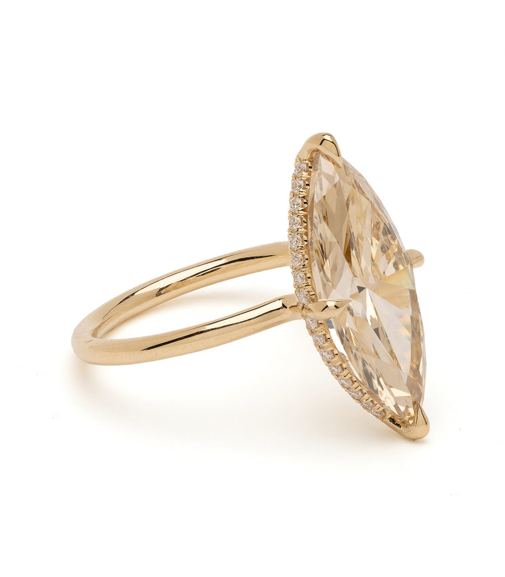 Billie - 5.01ct Marquise Champagne Diamond Engagement Ring – Sofia