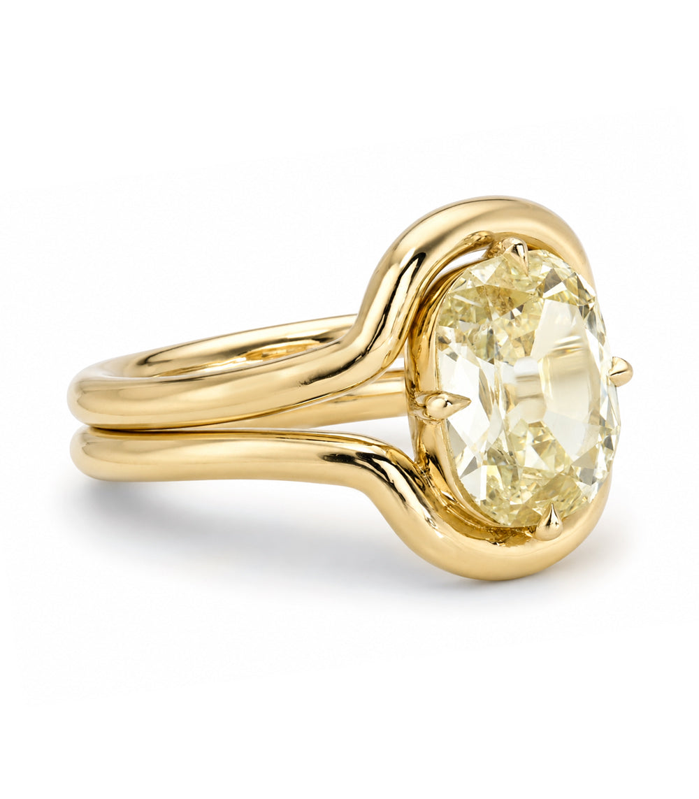 Antique Elongated Candlelight Diamond Engagement Ring Modern Design Sk R116 Nd Cd Ns Om Cu 2.25 Front