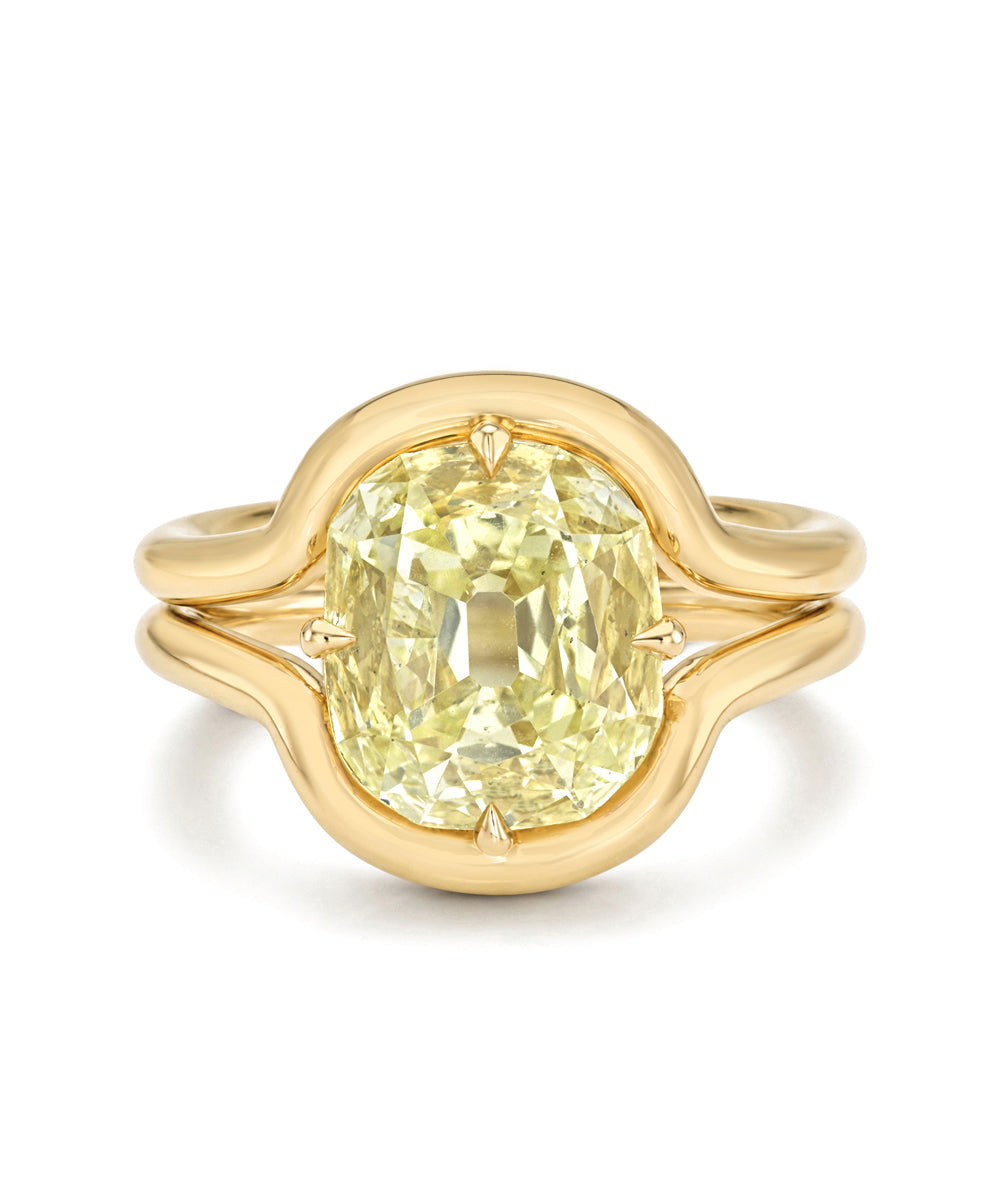 Antique Elongated Candlelight Diamond Engagement Ring Modern Design Sk R116 Nd Cd Ns Om Cu 2.25 Front