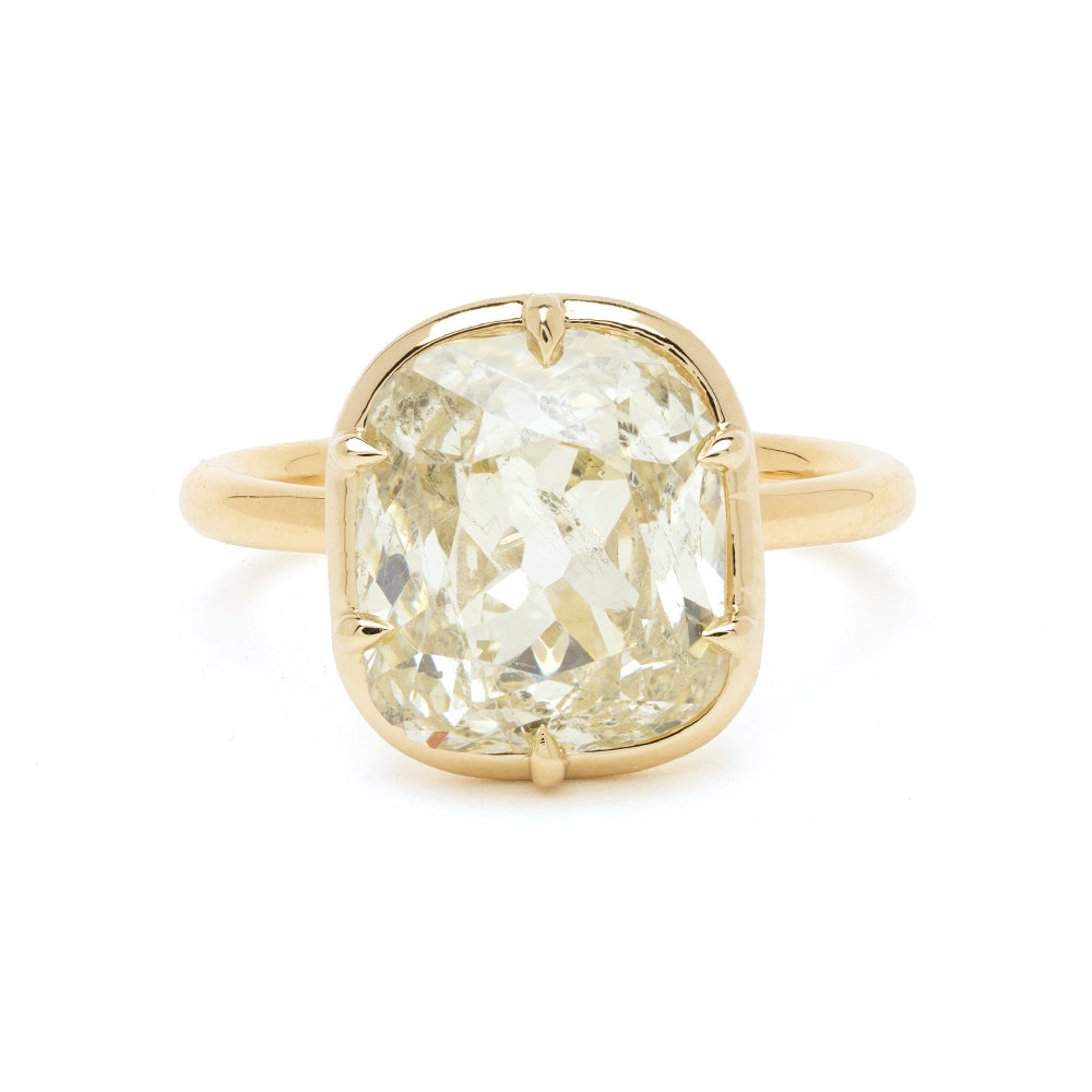 Antique Gold Mine Champagne Green Natural Diamond 1