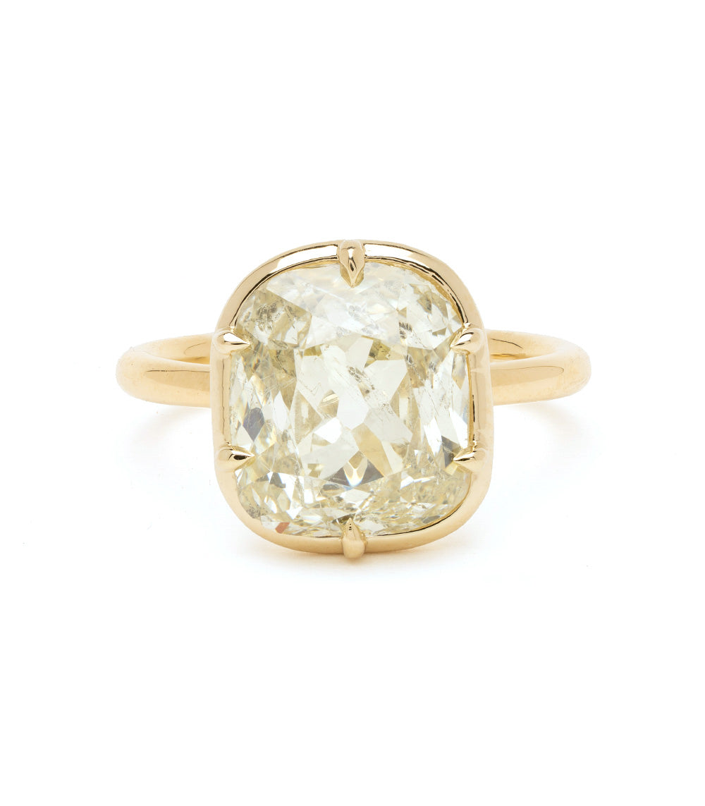 Antique Gold Mine Champagne Green Natural Diamond 1