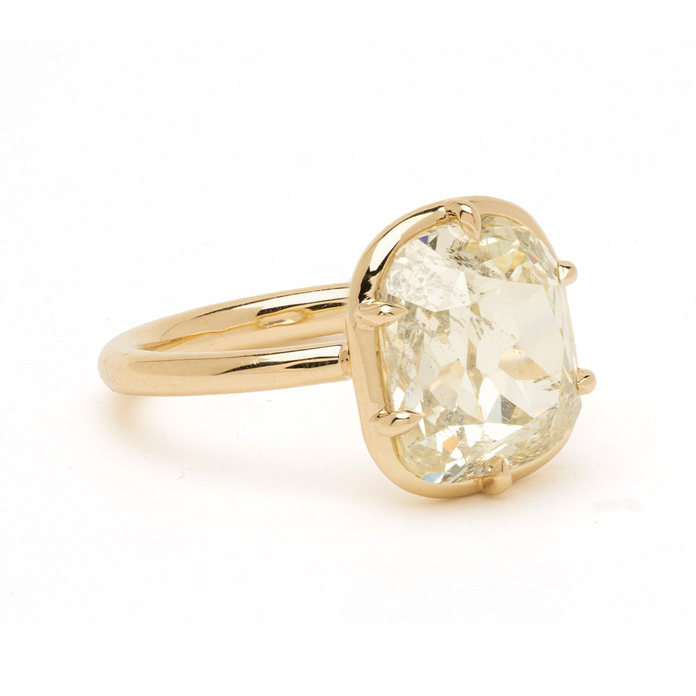 Antique Gold Mine Champagne Green Natural Diamond 2