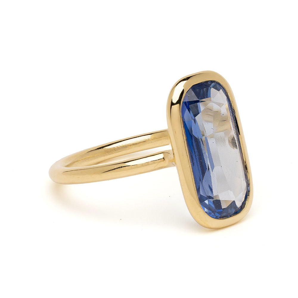 Billie Bezel Cushion Sapphire Engagement Ring Sk R94 Bz Ns Bs Cc 3.21 2