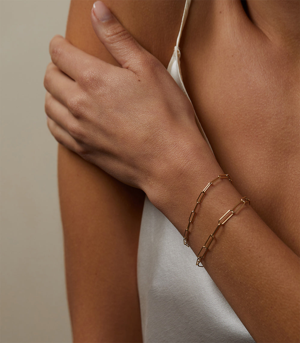 Rembrandt Paperclip Bracelet Small 14K Yellow Gold