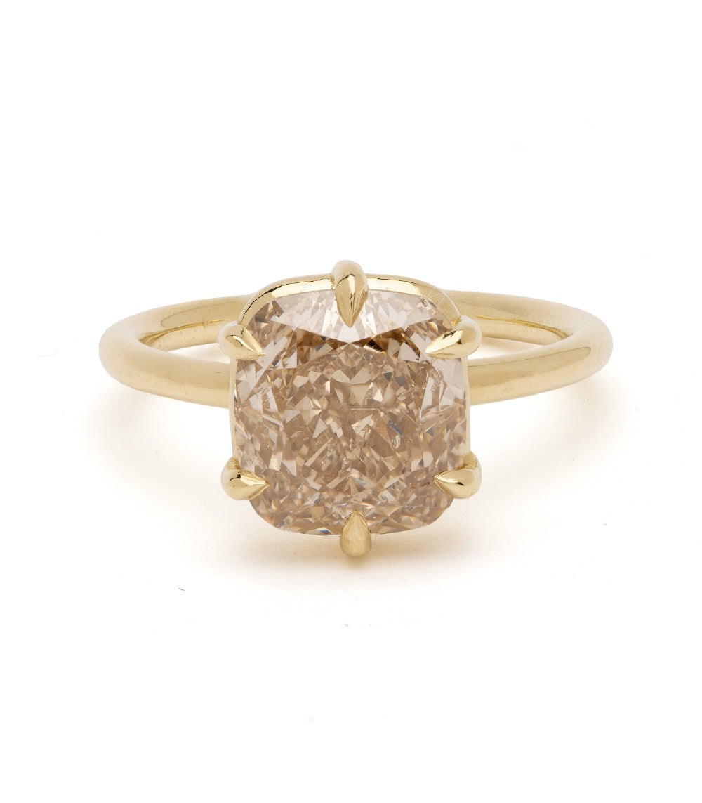 Brown Champagne Cushion Diamond Ring Sk R94 Nd Cd Cc 4.03.a