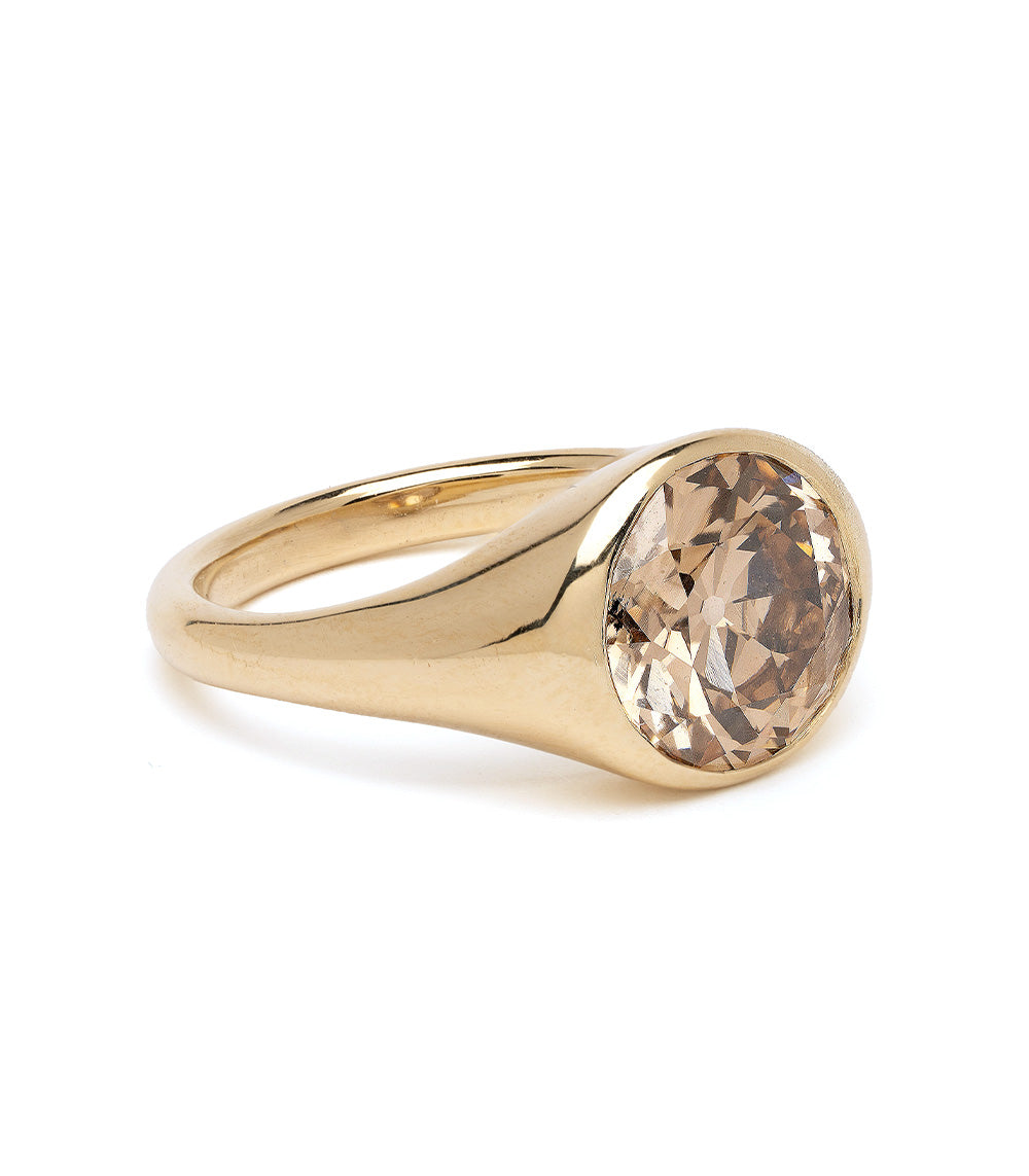 Champagne Diamond Engagement Ring