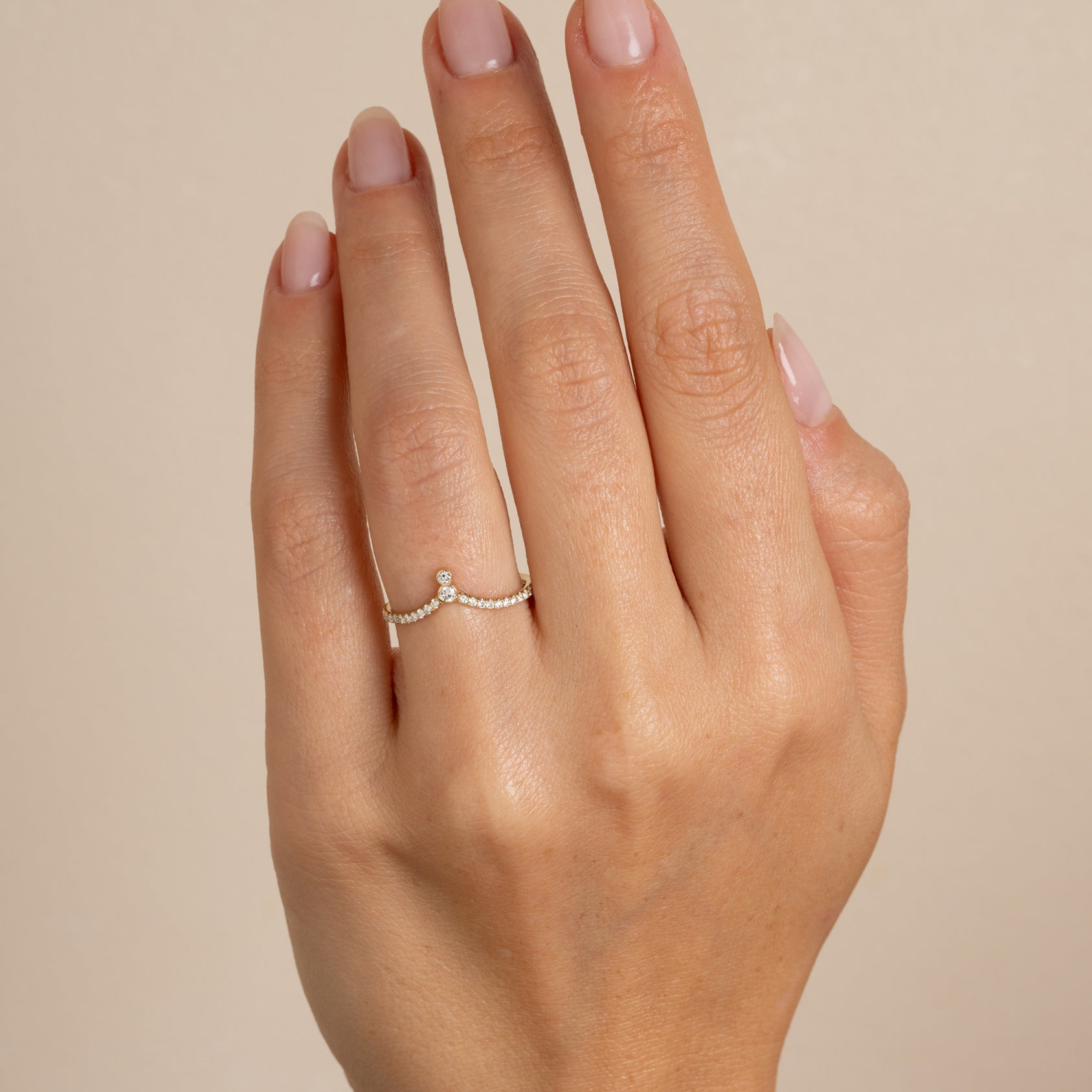 Dainty Everyday Gold Nesting Band Al R2 D