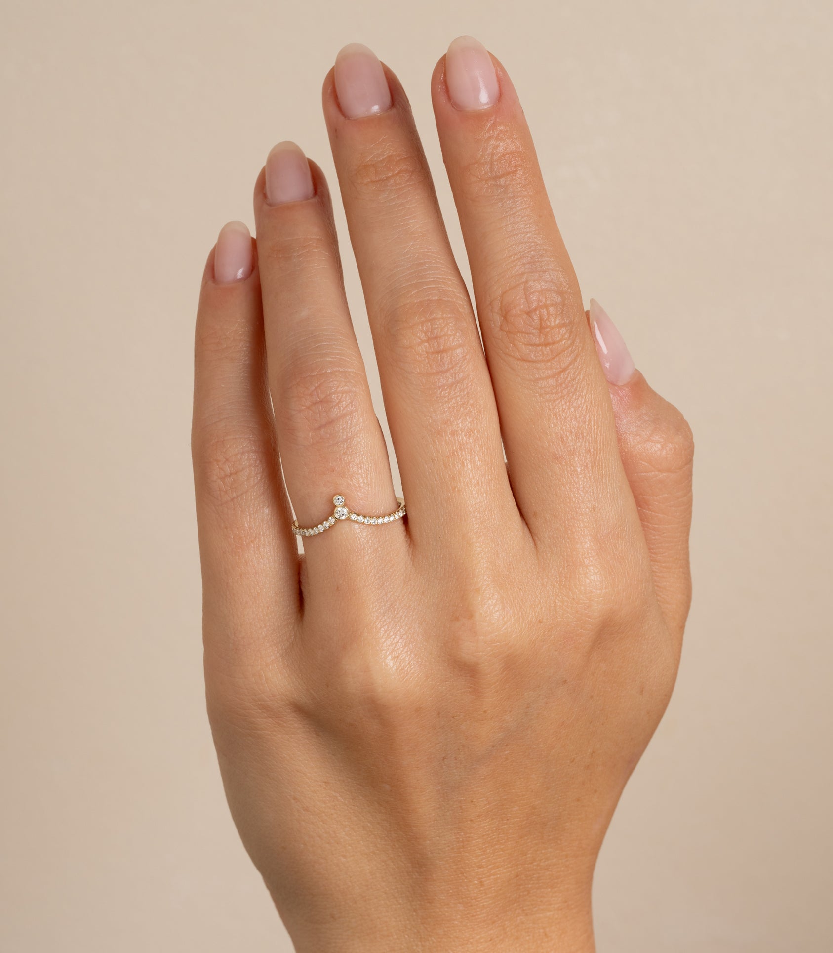 Dainty Everyday Gold Nesting Band Al R2 D