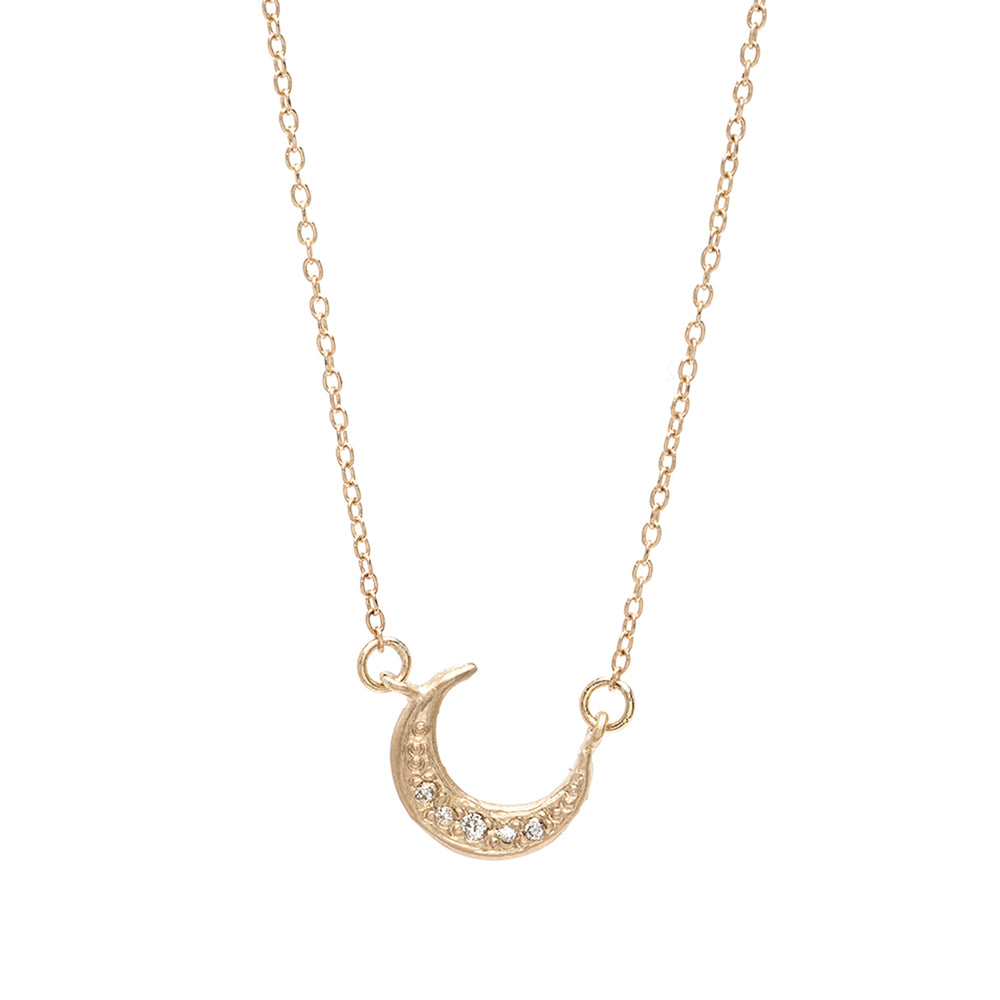 Diamond Accent Crescent Moon Necklace